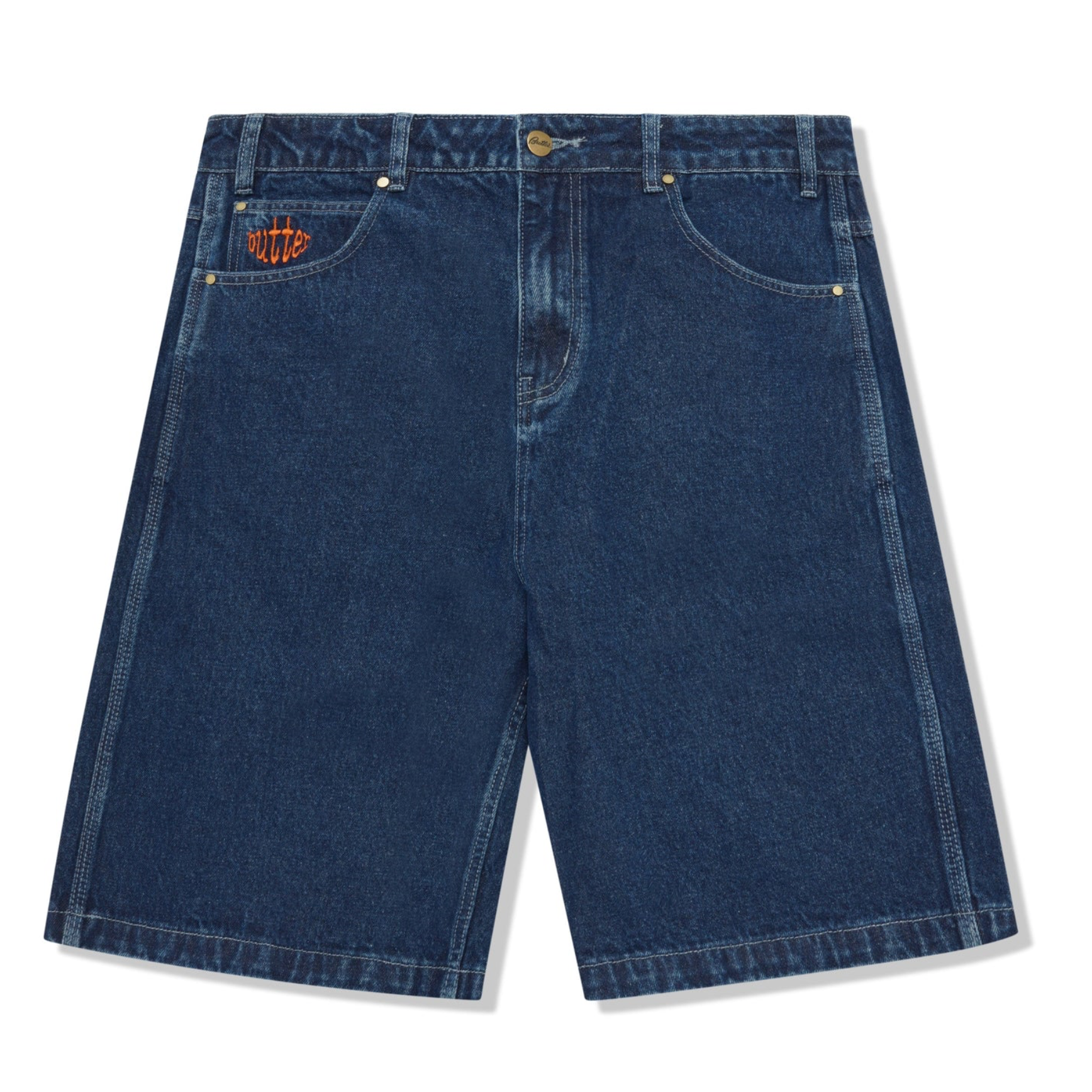 Butter Goods Spider Denim Shorts Dark Indigo