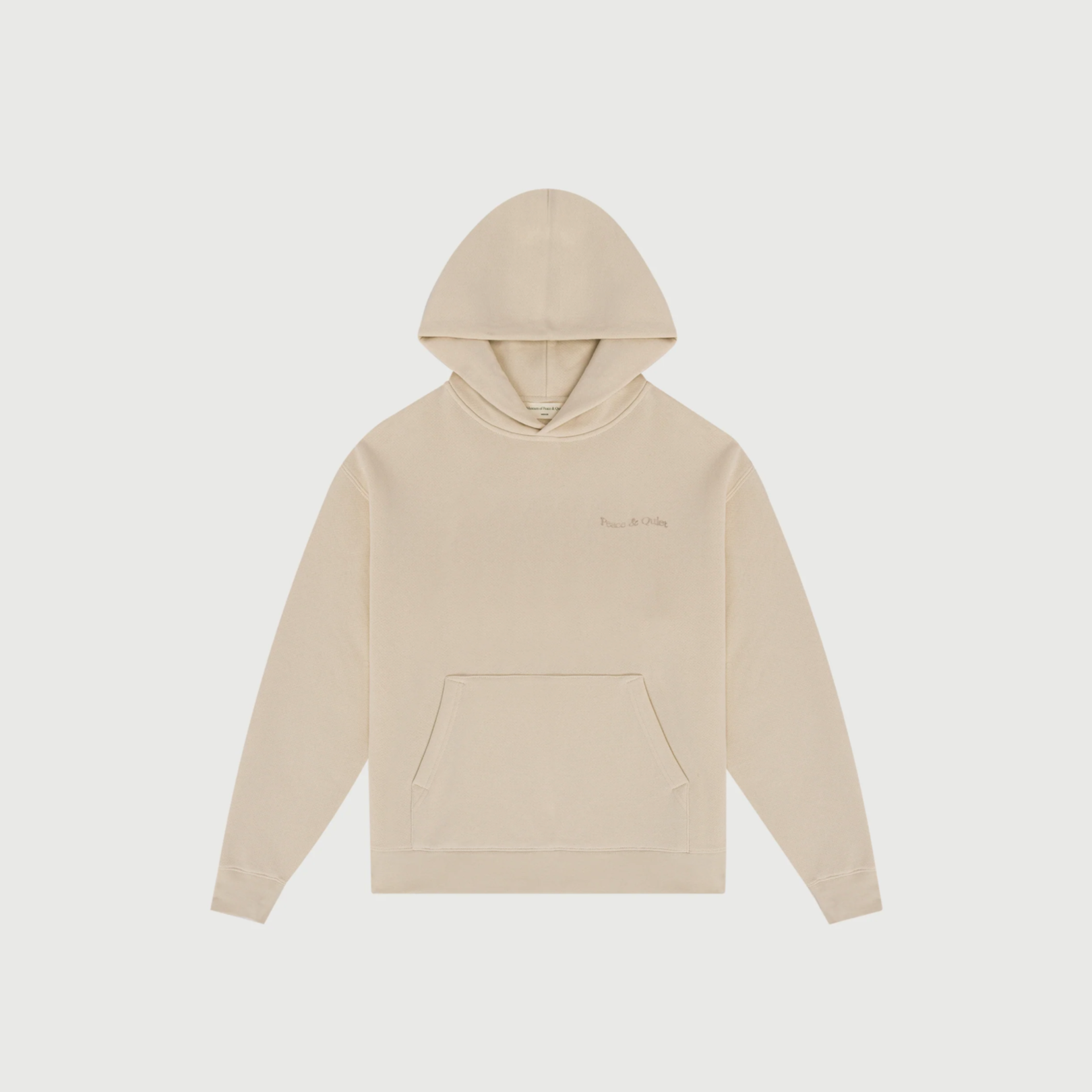 Museum of Peace & Quiet Wordmark Pigment Dyed Hoodie Taupe