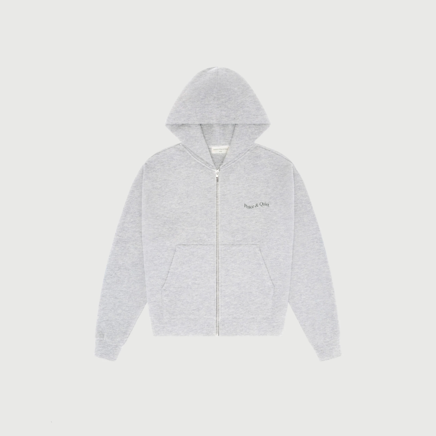 Museum of Peace & Quiet Wordmark Zip Up Hoodie Heather