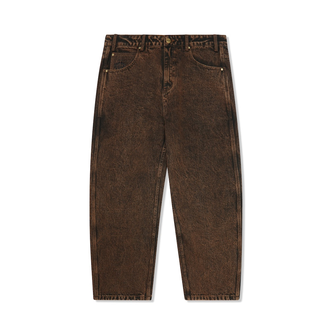 Butter Goods Spider Denim Jeans Acid Brown