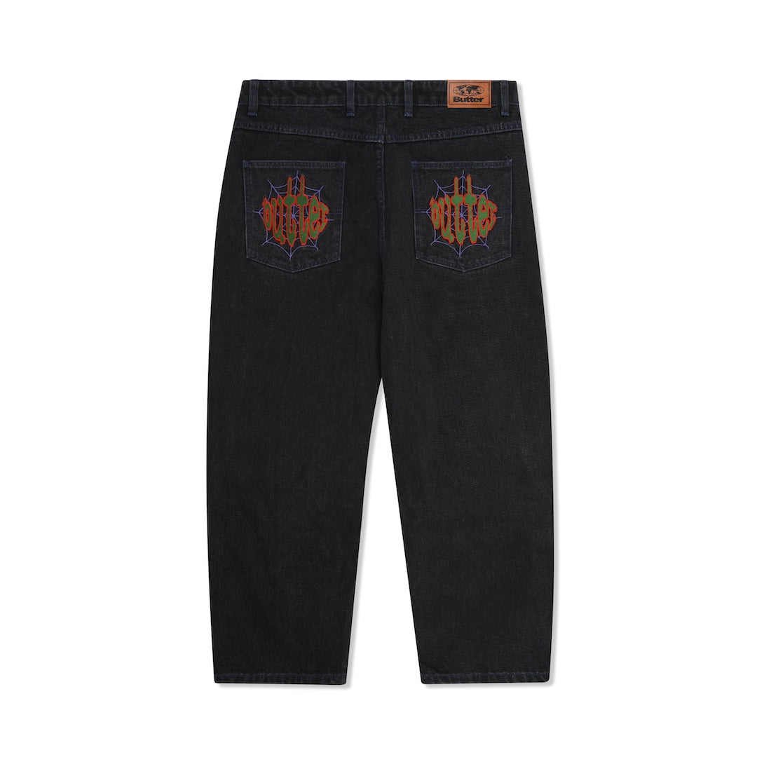 Butter Goods Spider Denim Jeans Washed Black