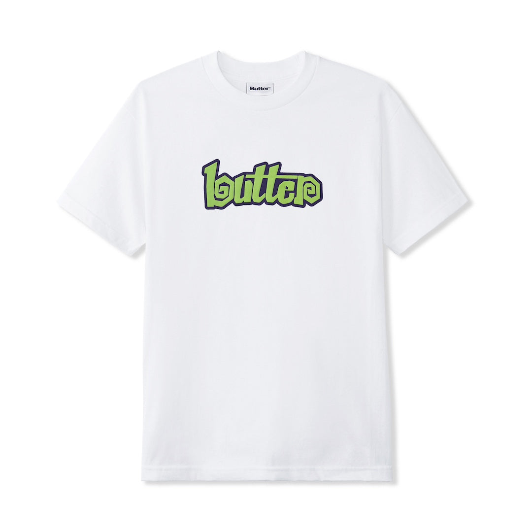 Butter Goods Swirl Tee White + Green