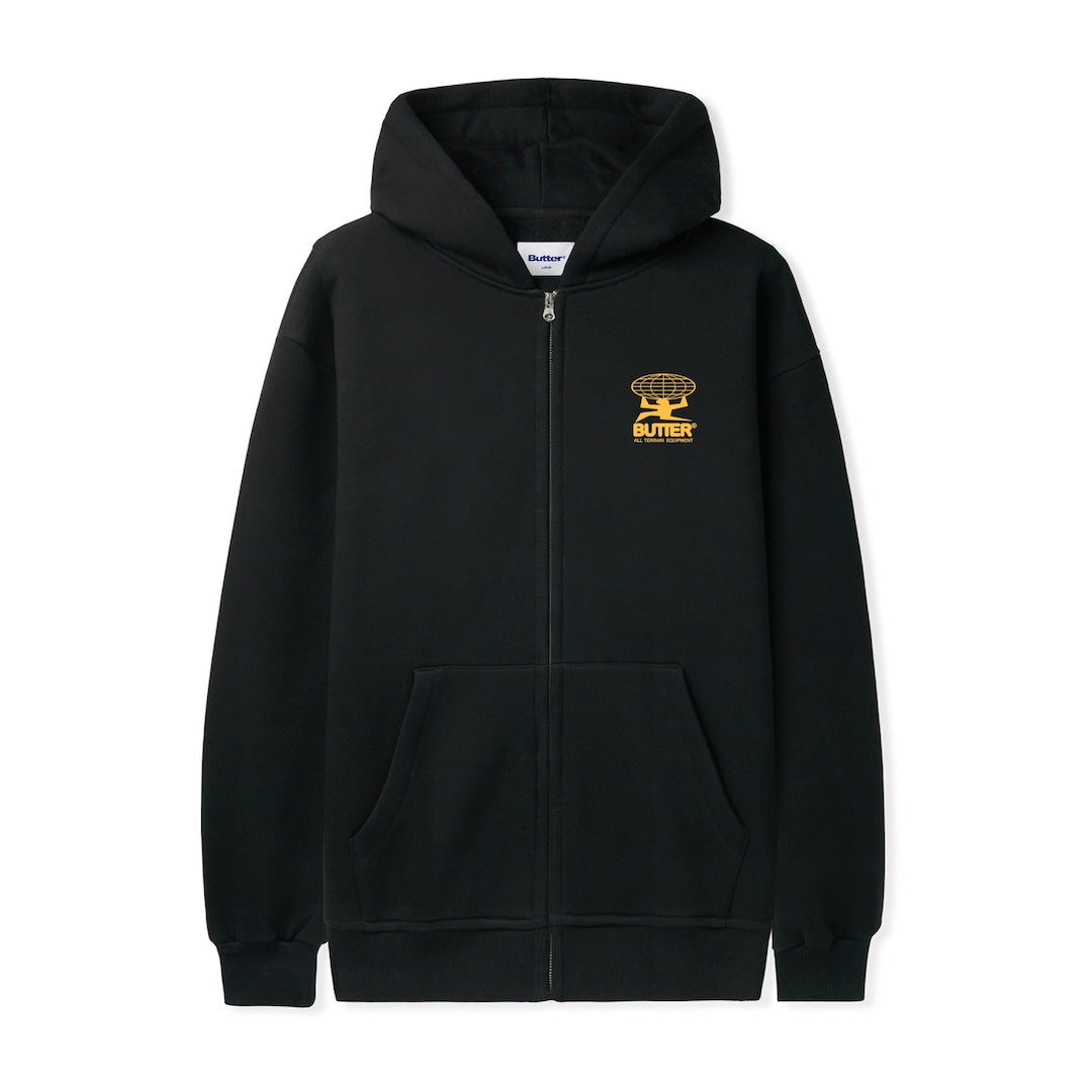 Butter Goods Terrain Zip-Thru Hood Black