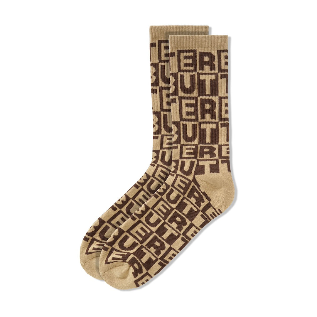 Butter Goods Tile Socks Brown