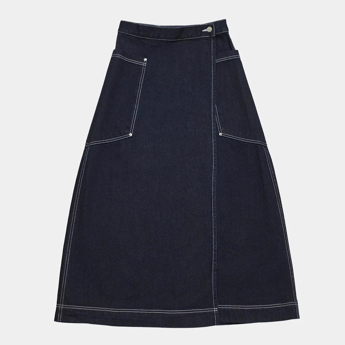 Larriet Womens Wrap Skirt Indigo