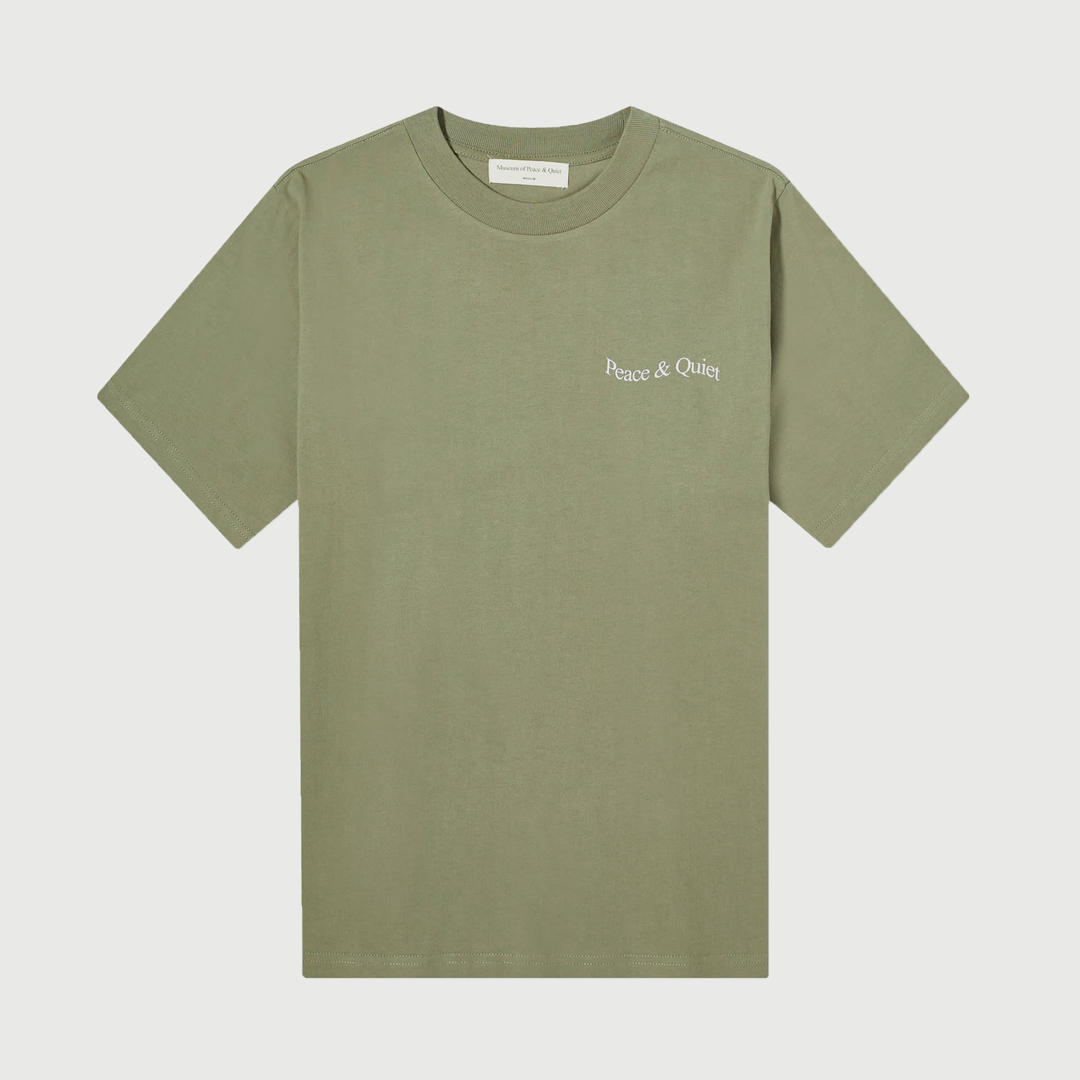 Museum Of Peace & Quiet Wordmark T-Shirt Olive