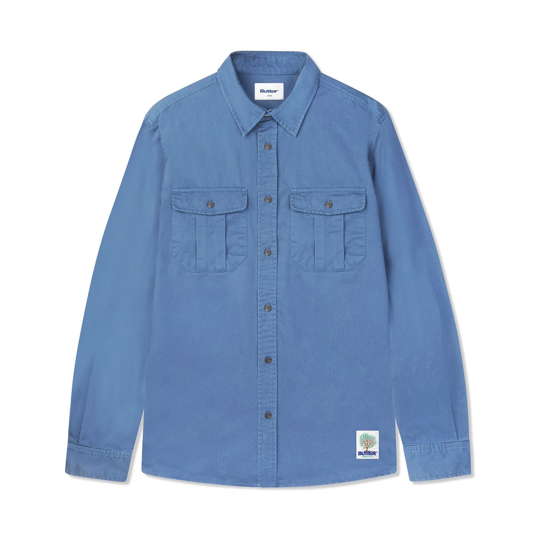 Butter Goods Washed Pocket LS Shirt Pacific