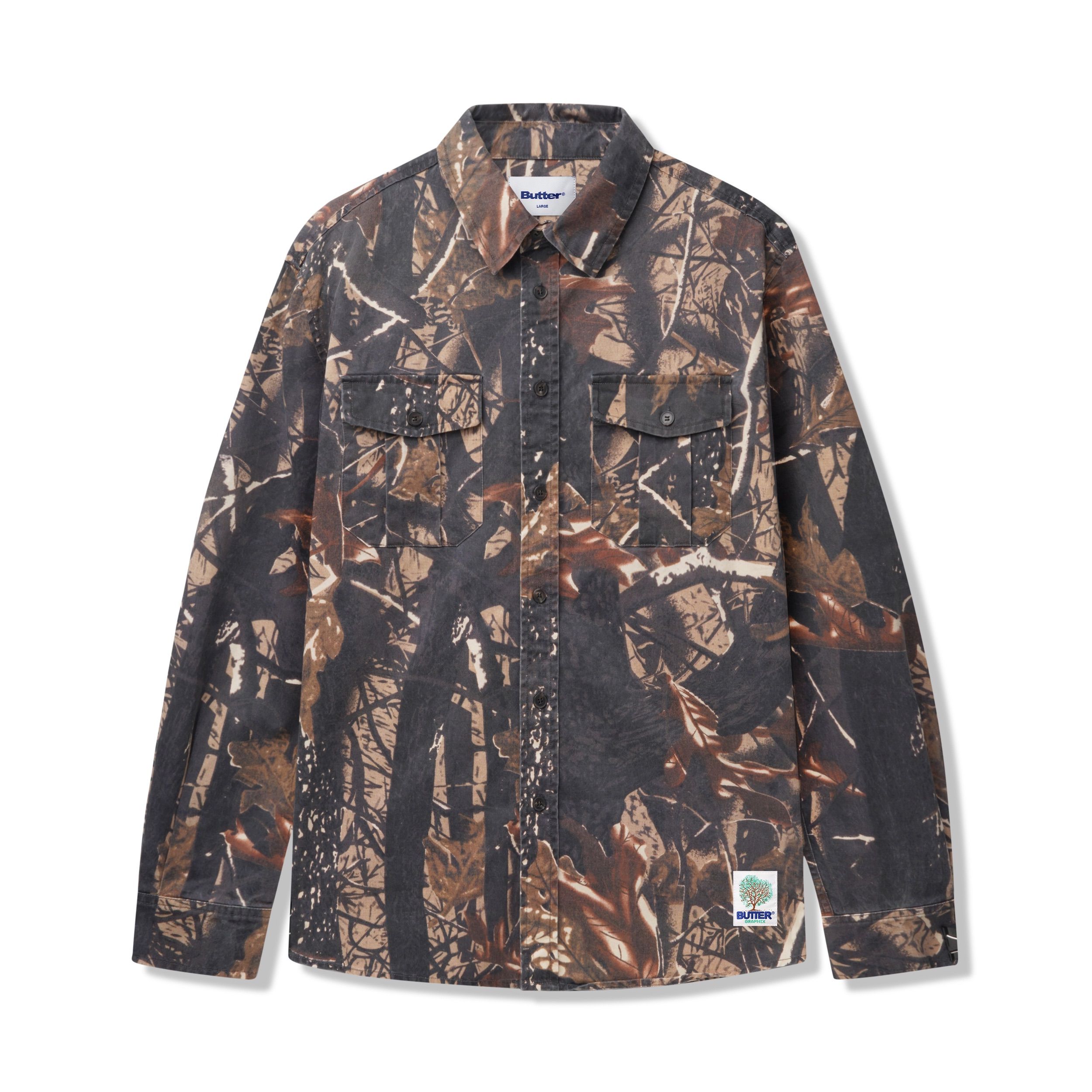 Butter Goods Washed Pocket L/S Shirt
Camo