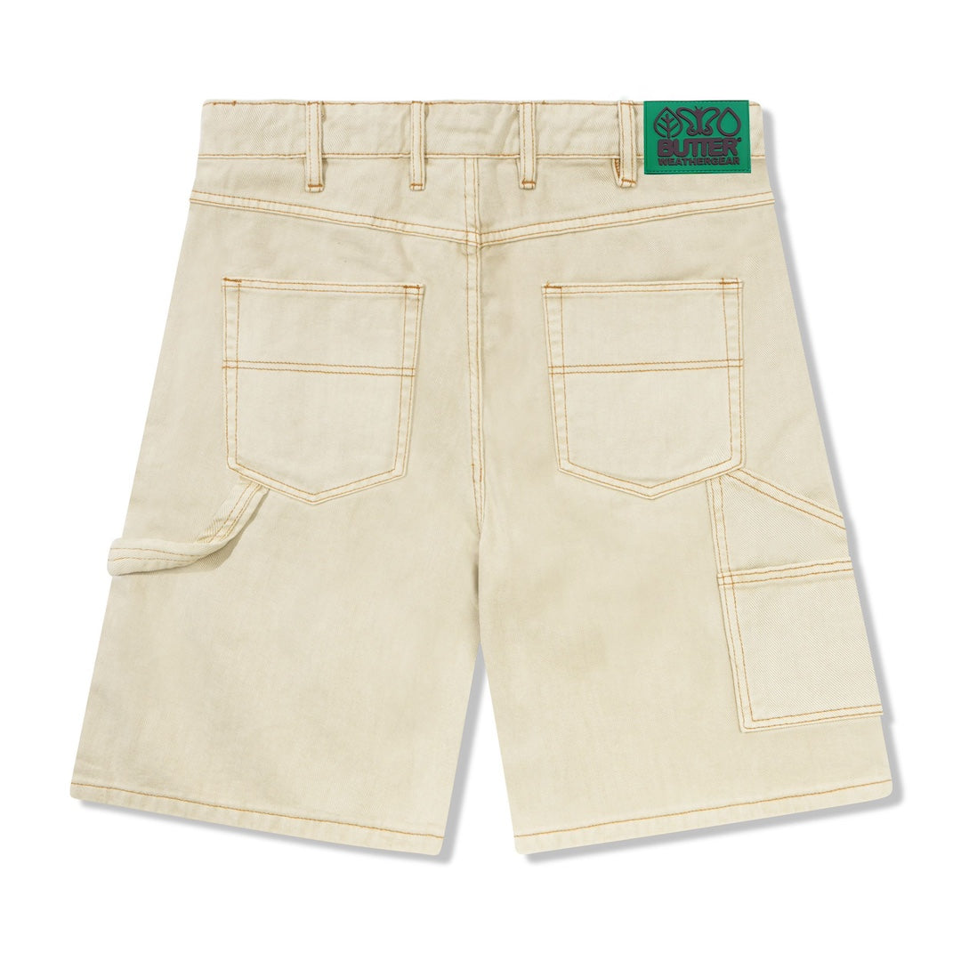 Butter Goods Weathergear Heavy Weight Denim Shorts Washed Khaki