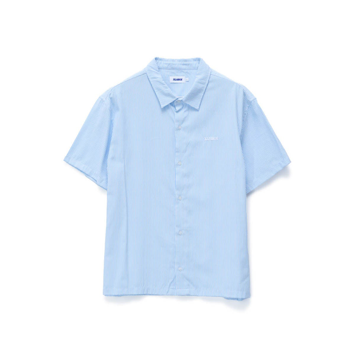 Xlarge Oxford Classic SS Shirt White + Blue Stripe