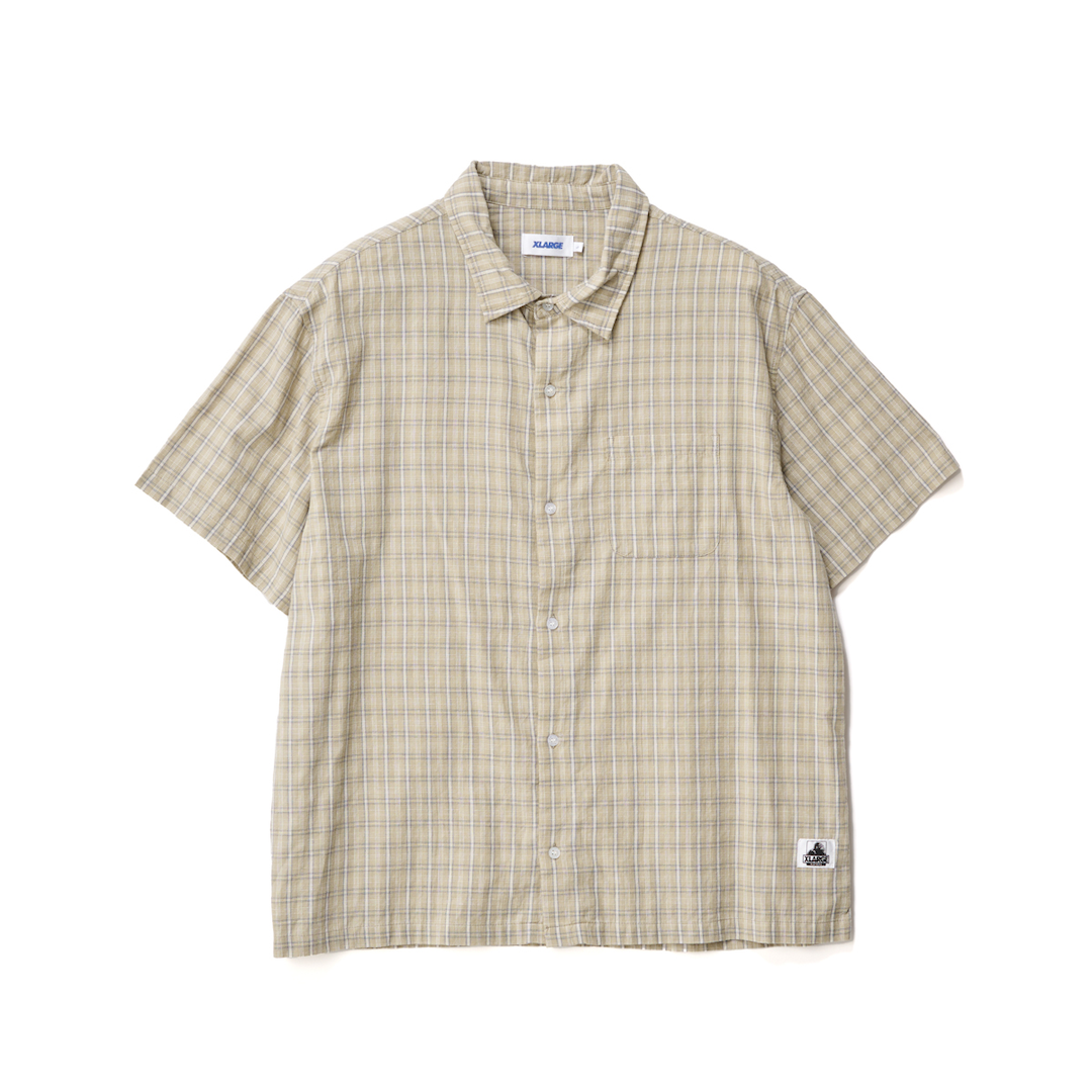 Xlarge Switch Check SS Shirt Tan