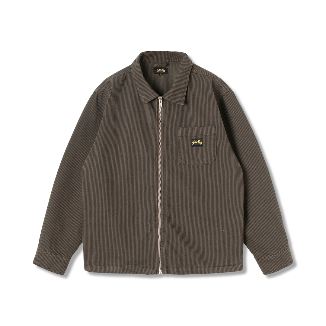 Stan Ray Zip Shirt Overdyed Charcoal Hickory