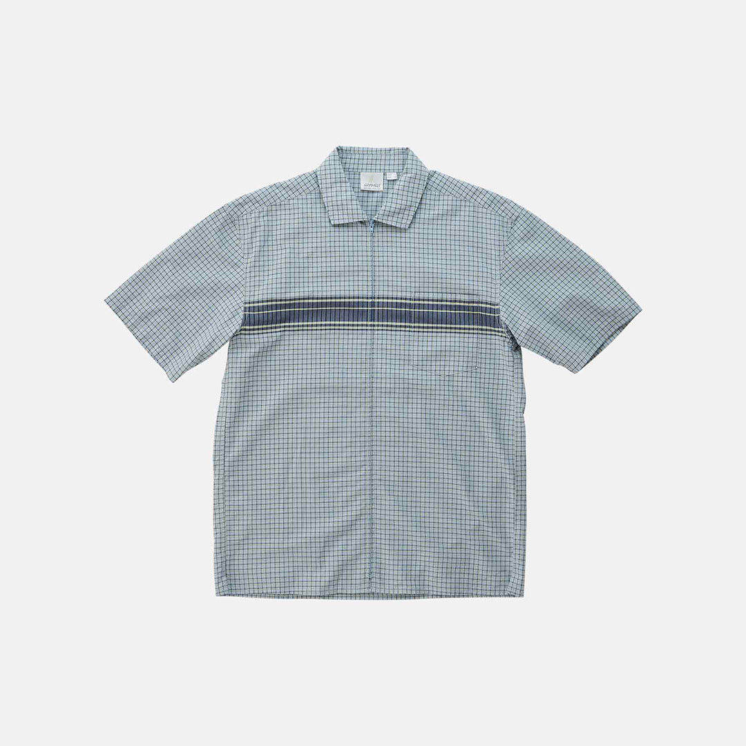 Gramicci Zip Up Wave Shirt Pacific Plaid