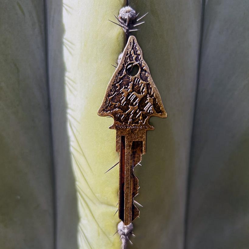 Good Worth + Co. Arrowhead Key Antique Brass