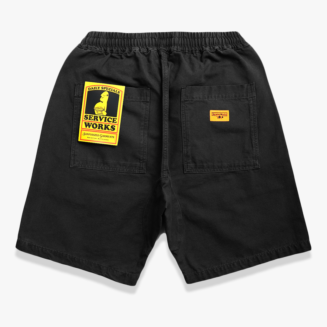 Service Works Classic Canvas Chef Shorts Black