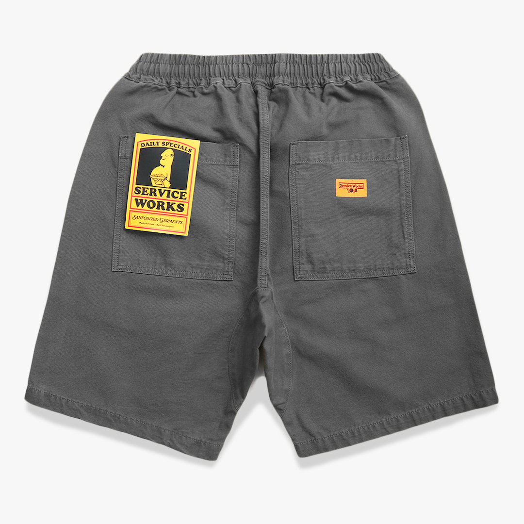 Service Works Classic Canvas Chef Shorts Grey