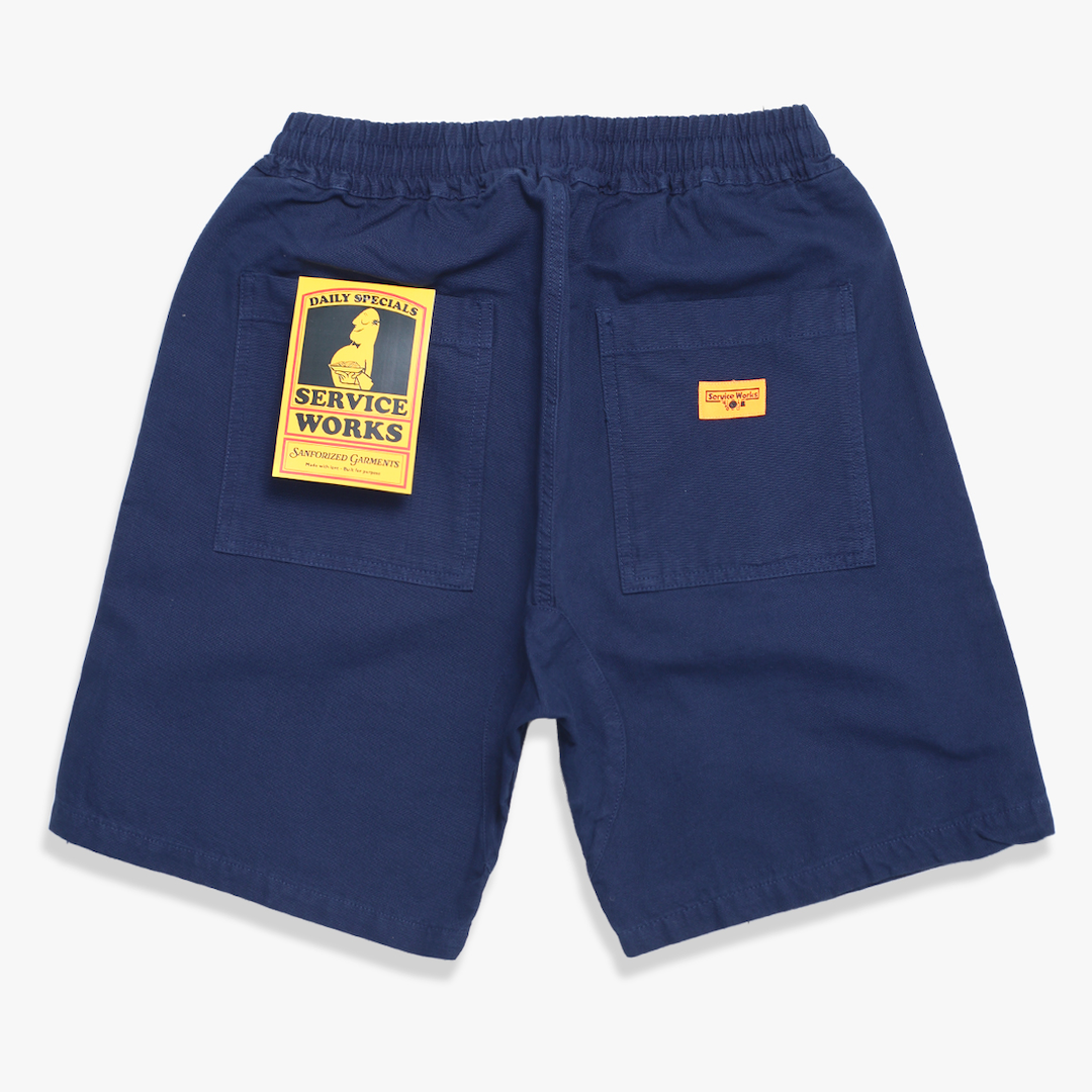 Service Works Classic Canvas Chef Shorts Navy