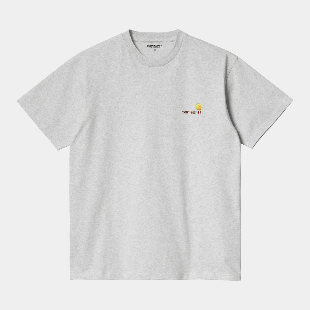 Carhartt WIP American Script Tee Ash Heather