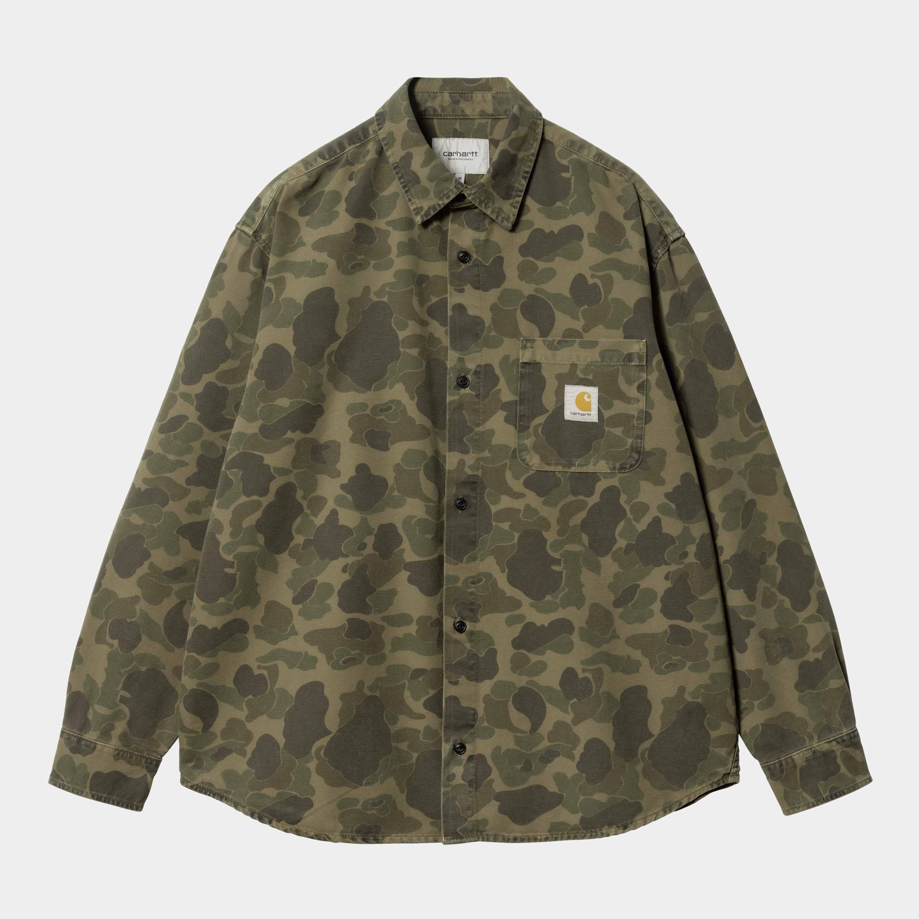 Carhartt WIP L/S Duck Shirt Camo Duck Green