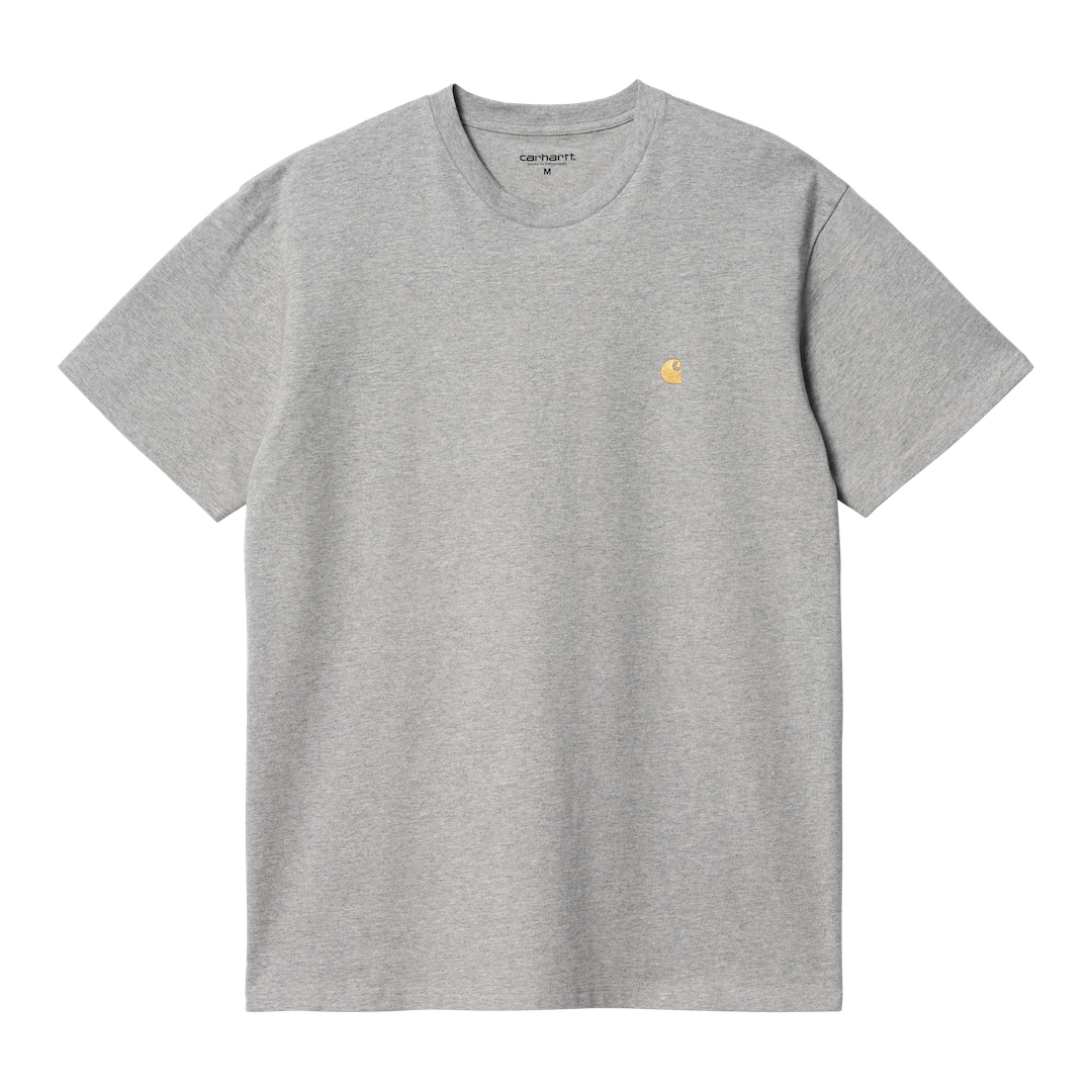 Carhartt WIP Chase Tee Grey Heather + Gold