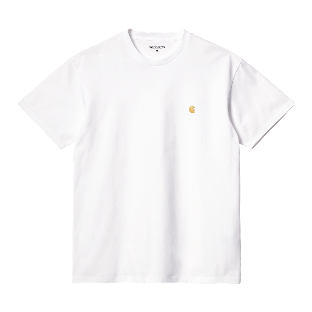 Carhartt WIP Chase Tee White + Gold