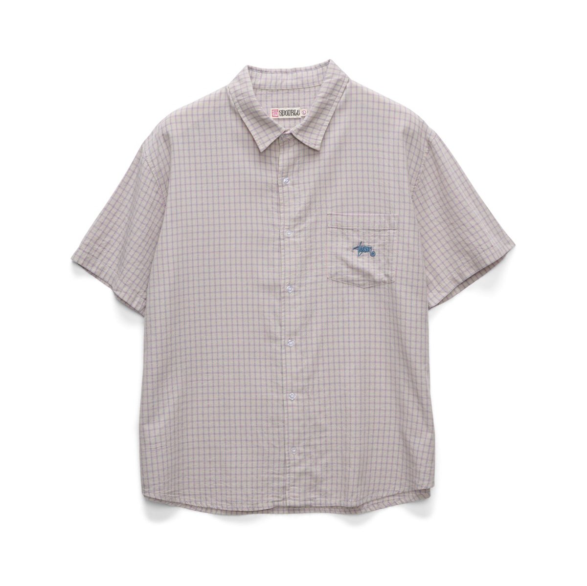 S/DOUBLE Card Check SS Shirt Pink