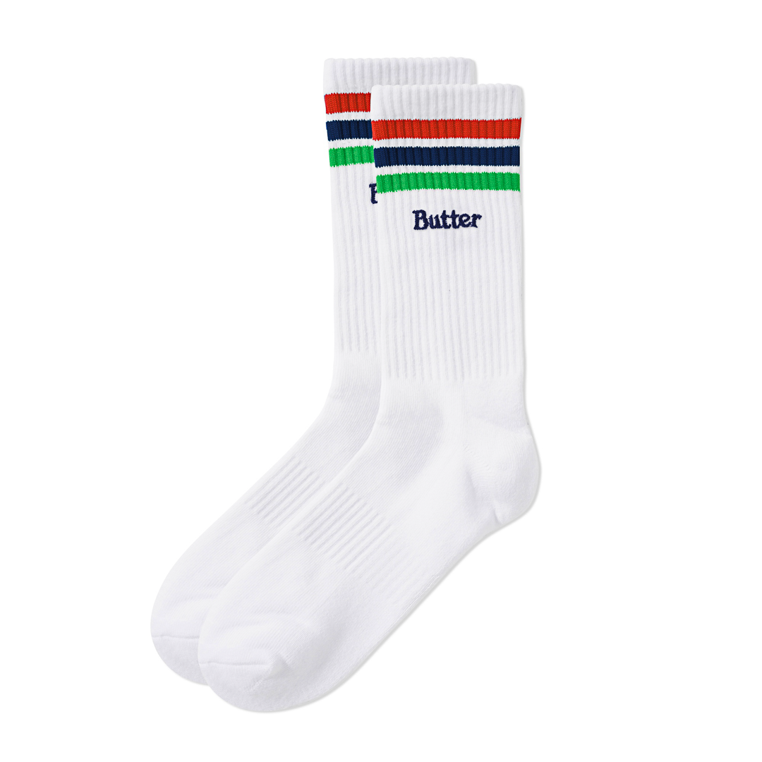 Butter Goods Stripe Socks White