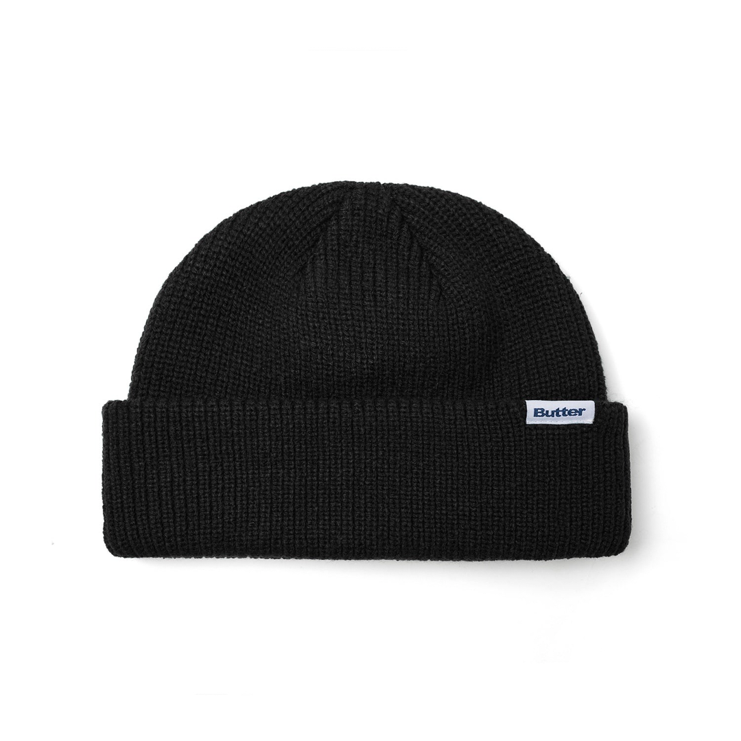 Butter Goods Wharfie Beanie Black + White