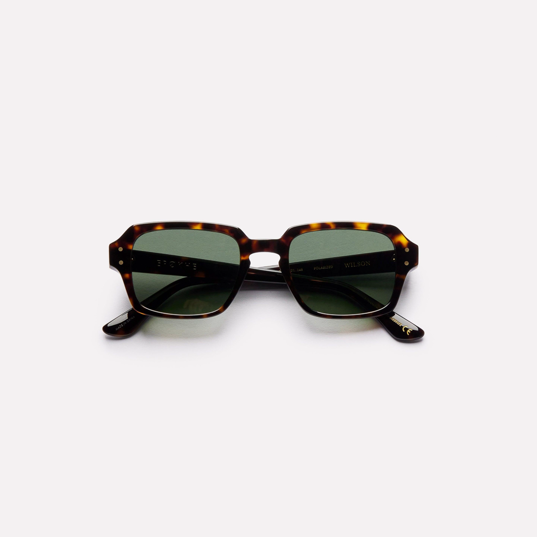 Epøkhe Wilson Tortoise Polished + Green Polarized